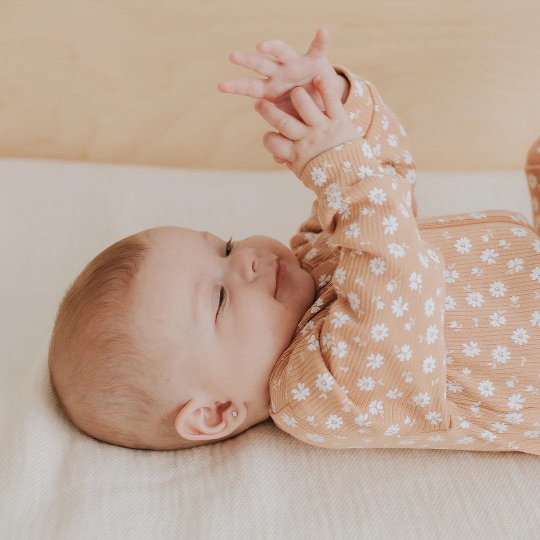 Petit Lem - Organic Cotton Sleeper - Rosy Mango