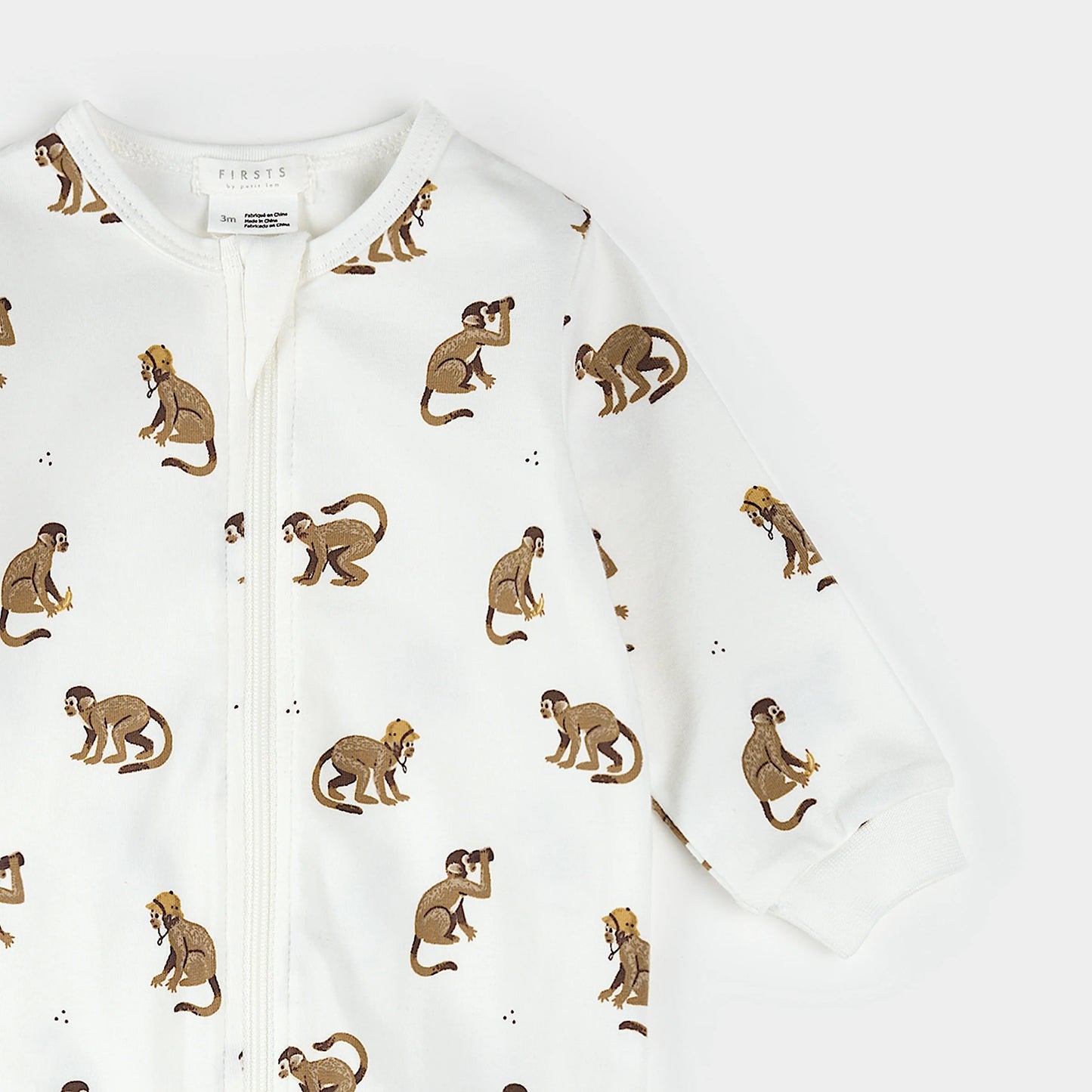 Petit Lem - Organic Cotton Sleeper - Monkey
