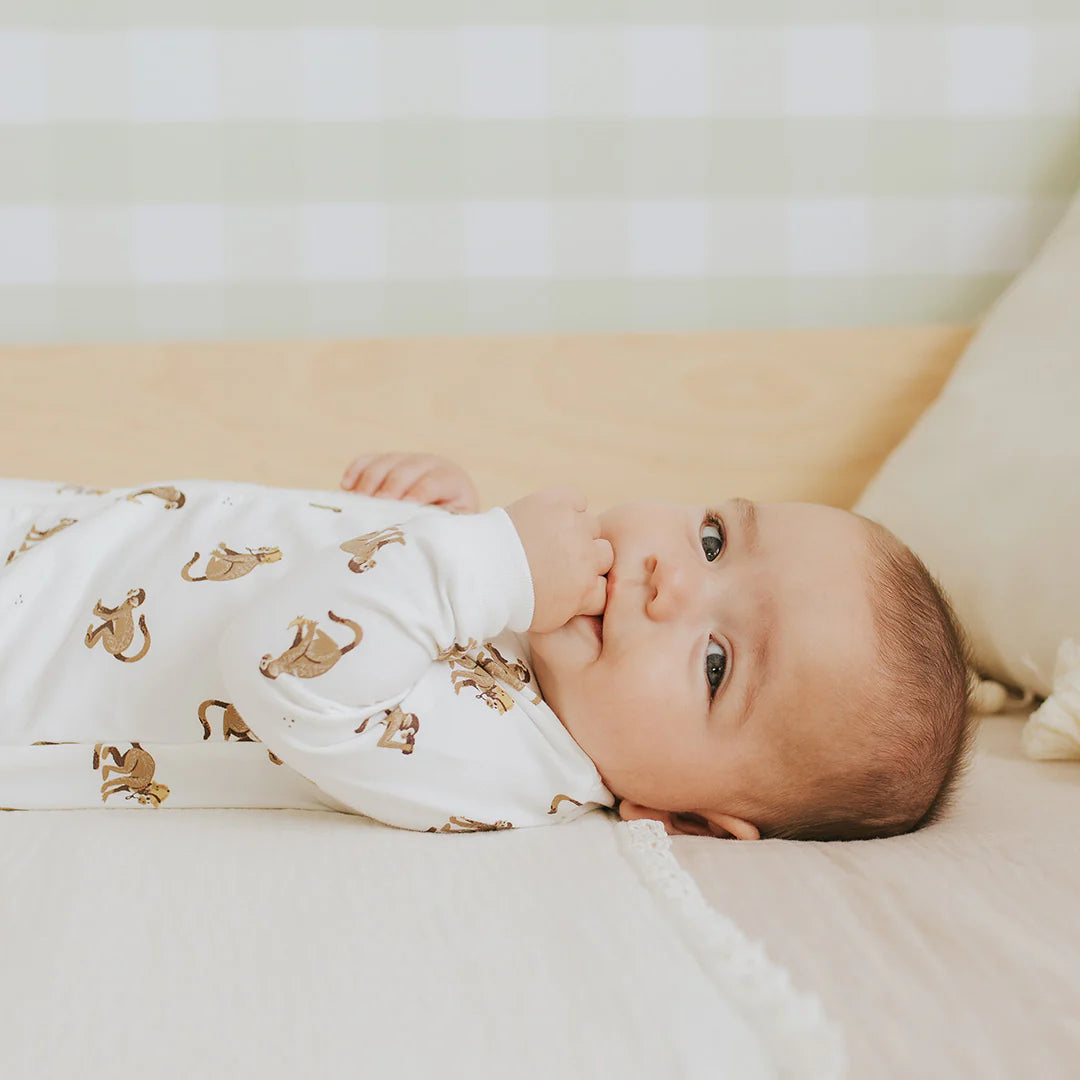 Petit Lem - Organic Cotton Sleeper - Monkey