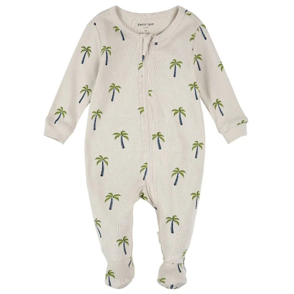 Petit Lem - Organic Cotton Sleeper - Palm Trees