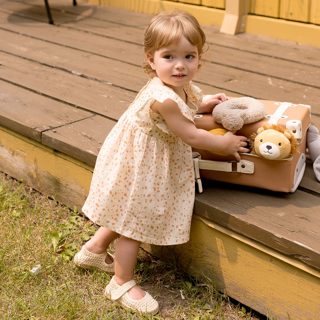 Petit Lem - Cross Hatch Dress Set - Spots Print