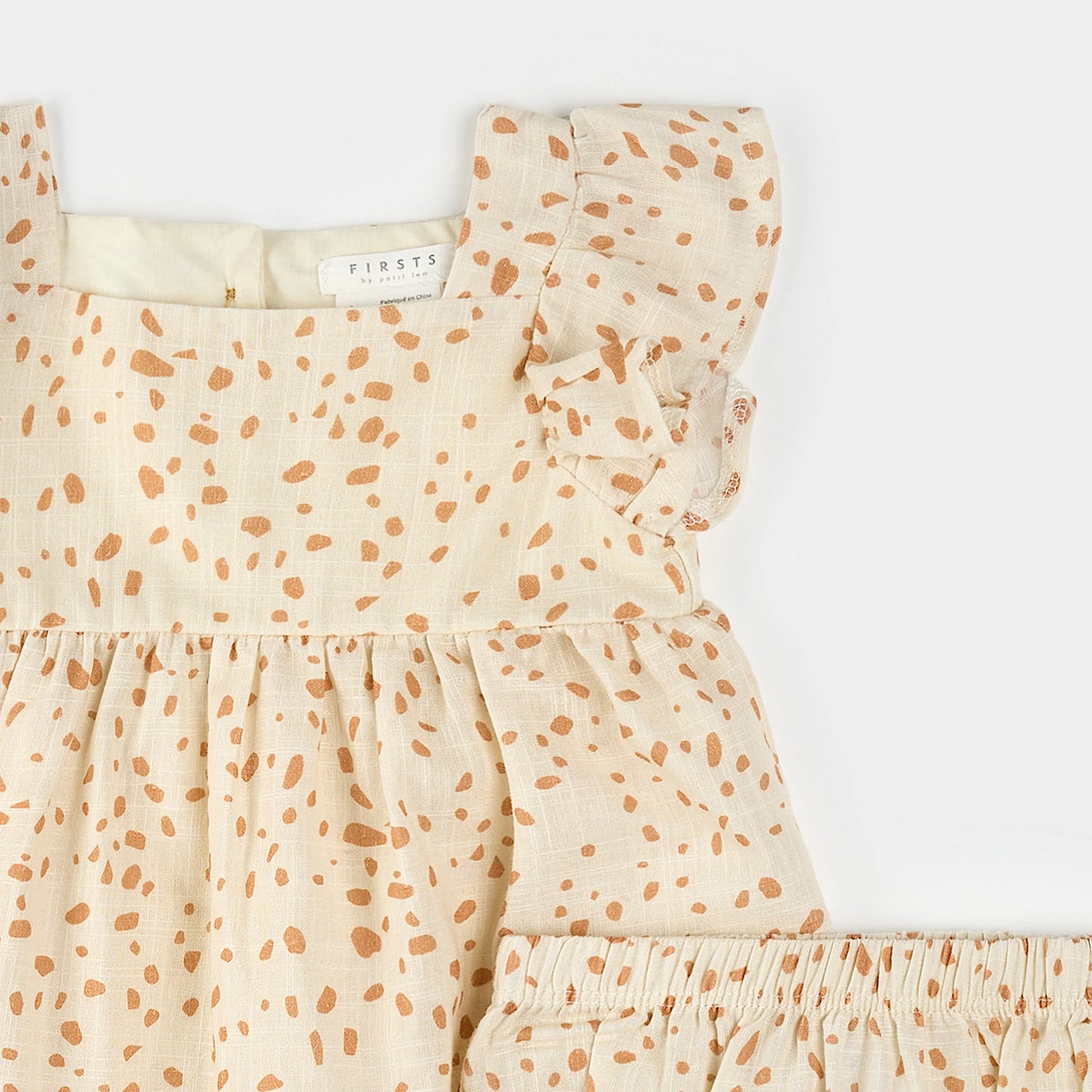 Petit Lem - Cross Hatch Dress Set - Spots Print