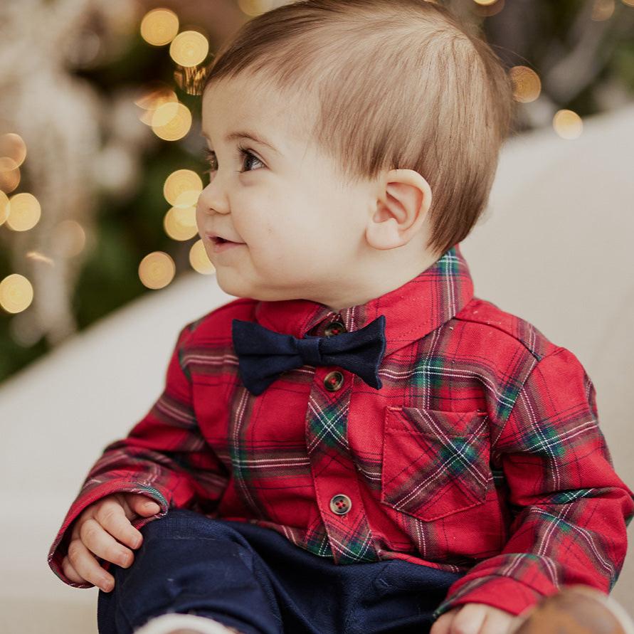 Petit Lem - 3 pc Flannel Outfit Set - Plaid