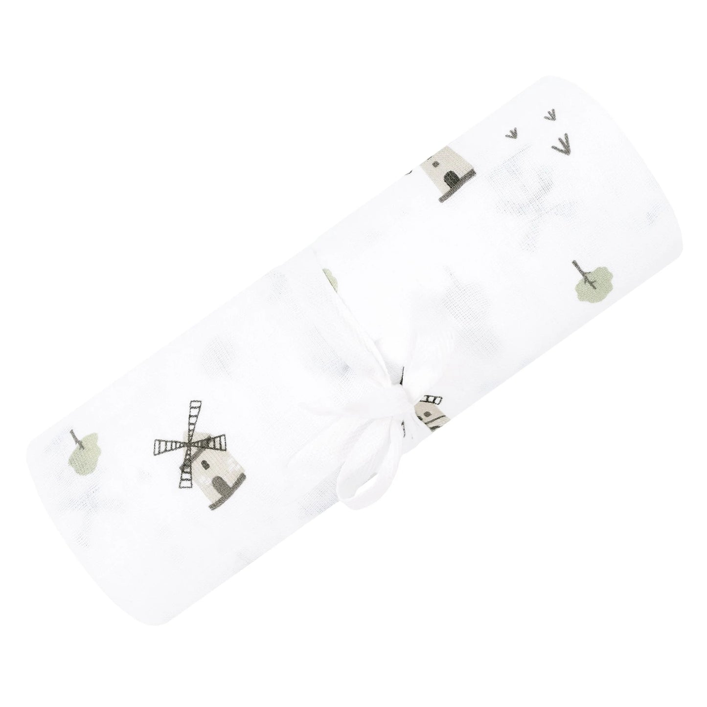 Perlimpinpin - Cotton Muslin Swaddle - Wind Mills
