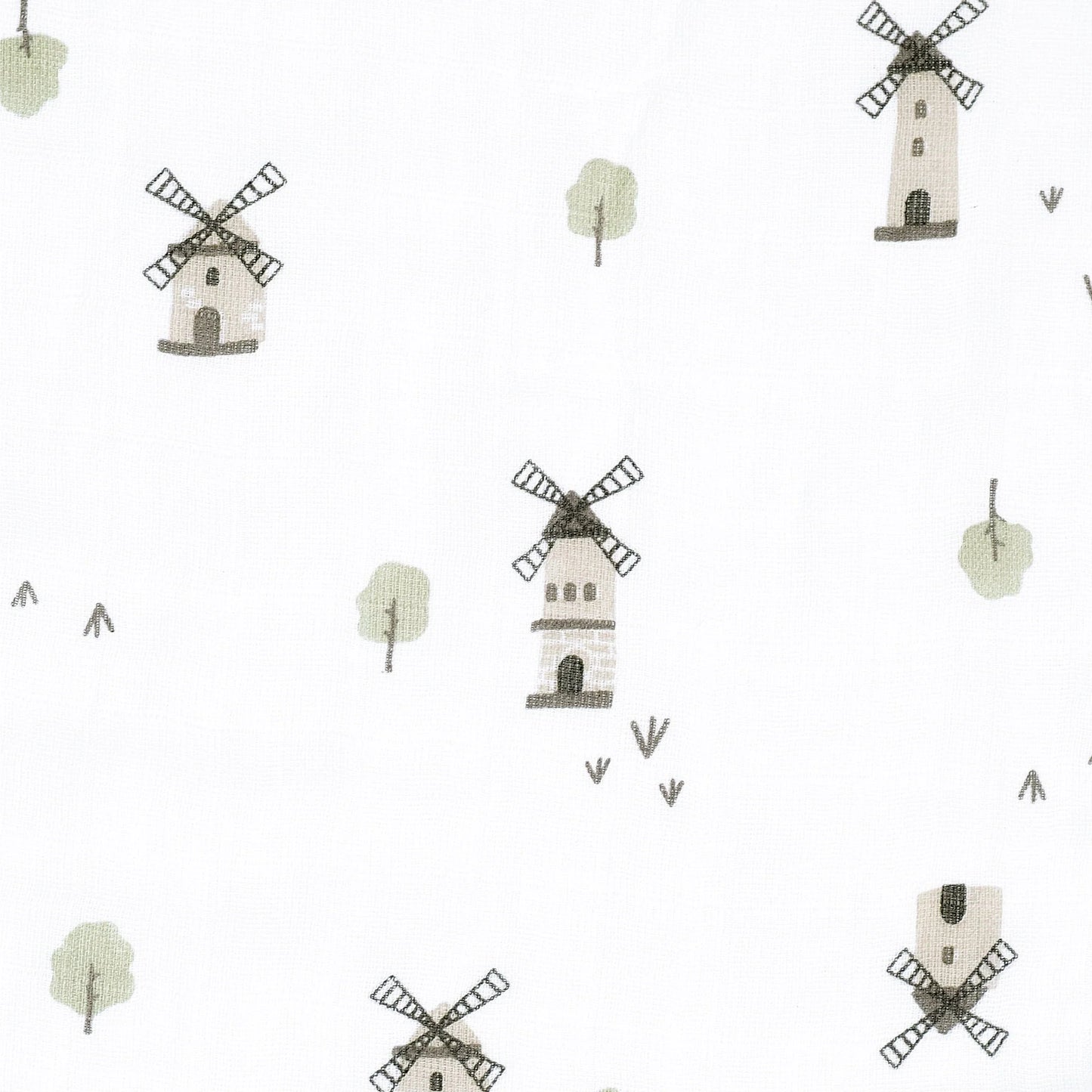 Perlimpinpin - Cotton Muslin Swaddle - Wind Mills