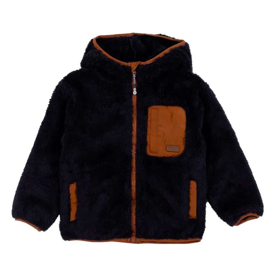 Nano - Sherpa Hooded Jacket - Navy