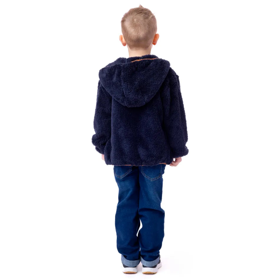 Nano - Sherpa Hooded Jacket - Navy