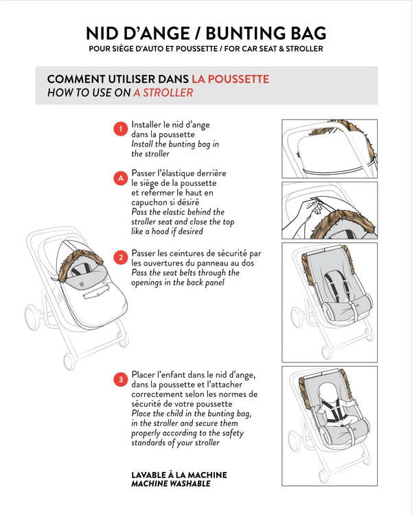 Deux Par Deux - Bunting Bag - Silver Pine
