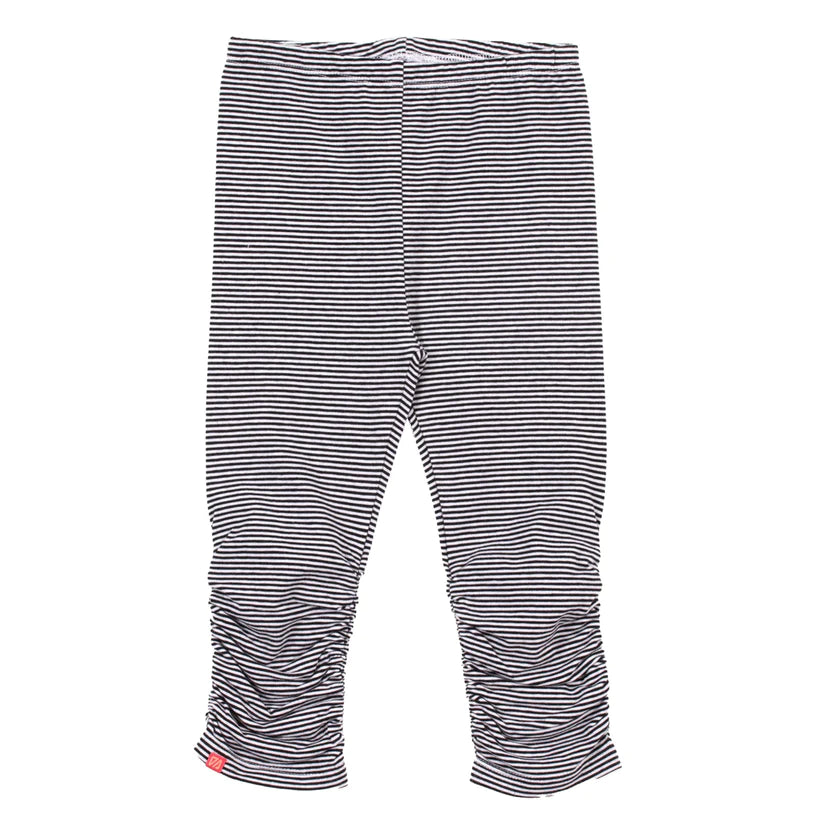 NANO - Picnic - Striped 3/4 Leggings - Black