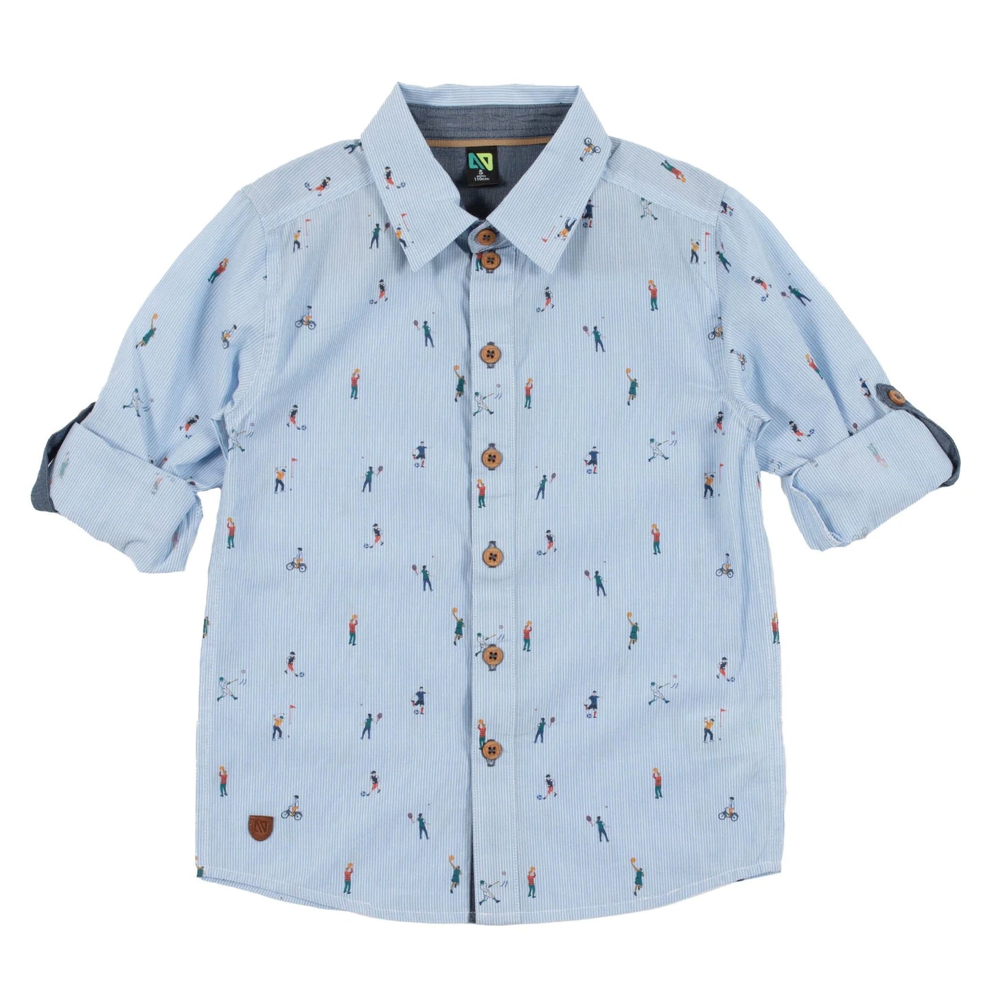 Nano - Match Day Poplin Shirt - Pale Blue