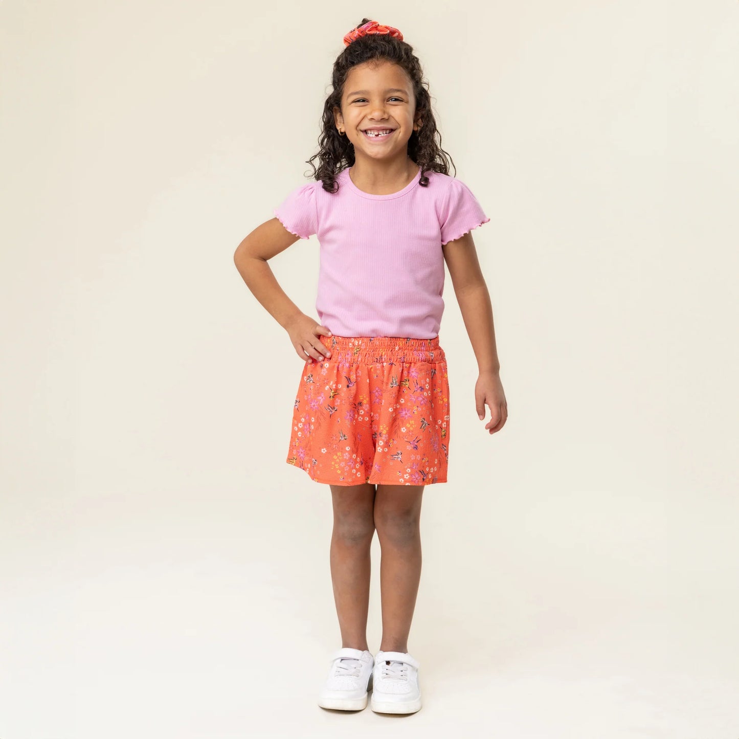 Nano - Pretty Hummingbird Ribbed T-shirt - Pink