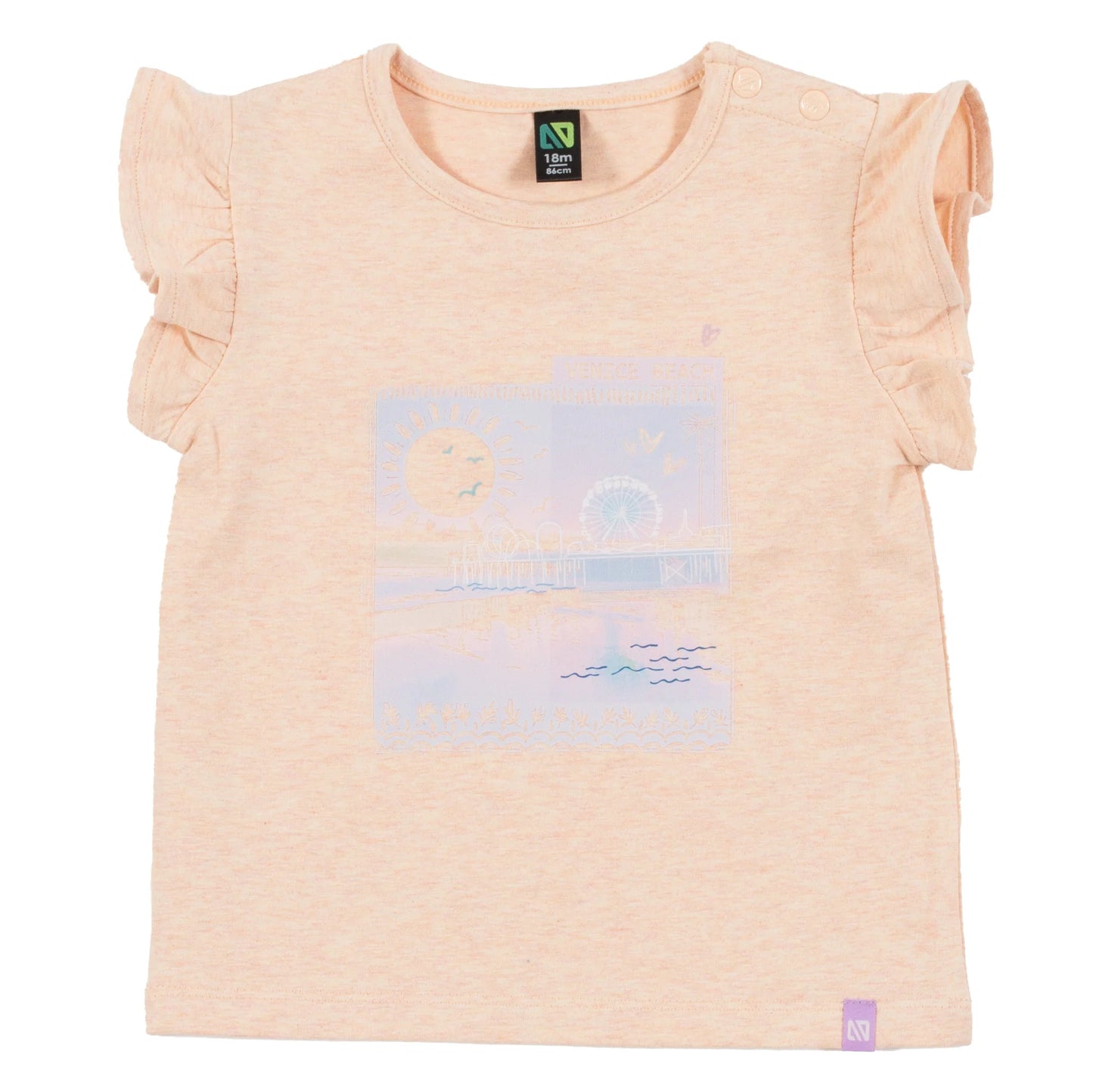 Nano - Surf The Wave T-Shirt - Coral