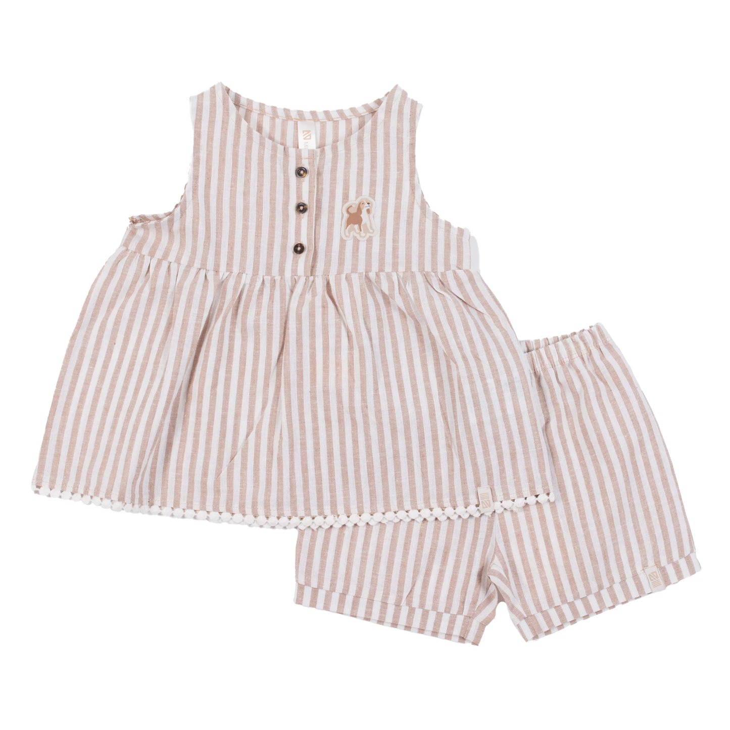 Nano - Too Beautiful Short Set - Beige