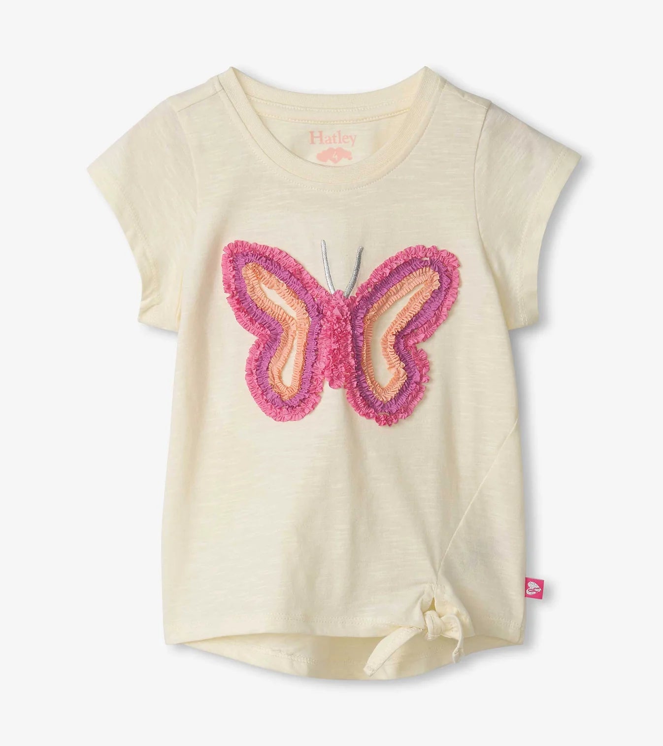 Hatley - Tie Front Tee - Afterglow Butterfly