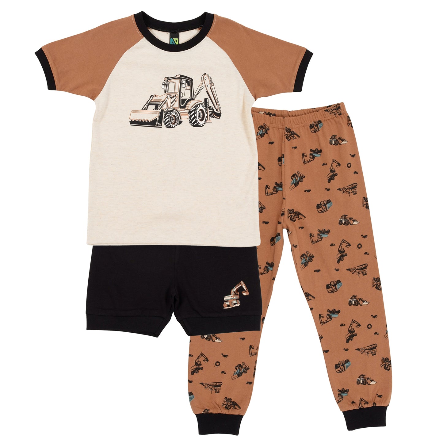 Nano - 3pc Pyjama Set - Beige Mix