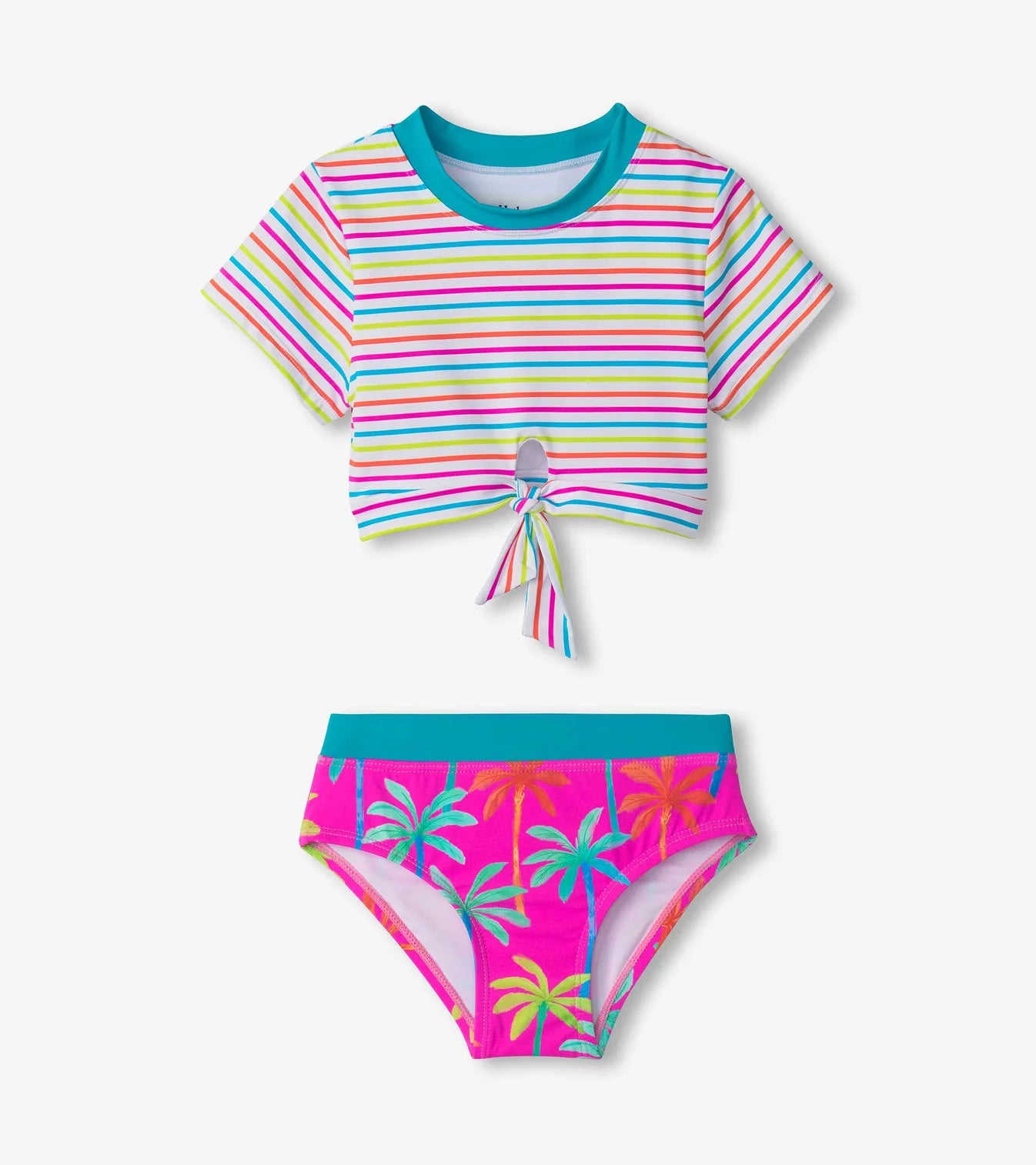 Hatley - Short Sleeve Tankini - Painted Palms