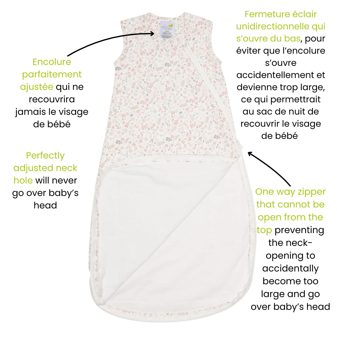 Perlimpinpin - Quilted Bamboo Sleep Sack 1.0 Tog -Meadow
