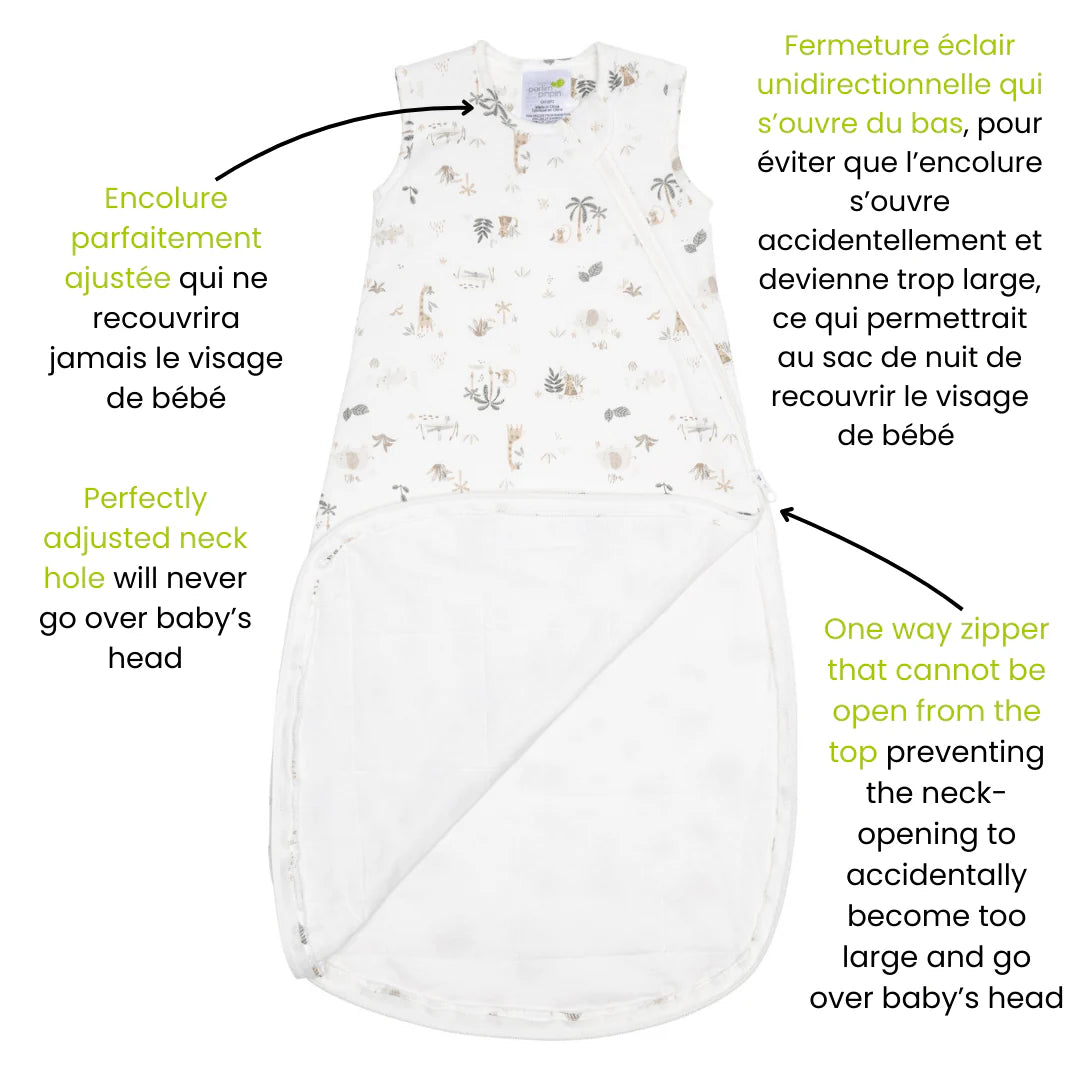 Perlimpinpin - Quilted Bamboo Sleep Sack 1.0 Tog - Jungle