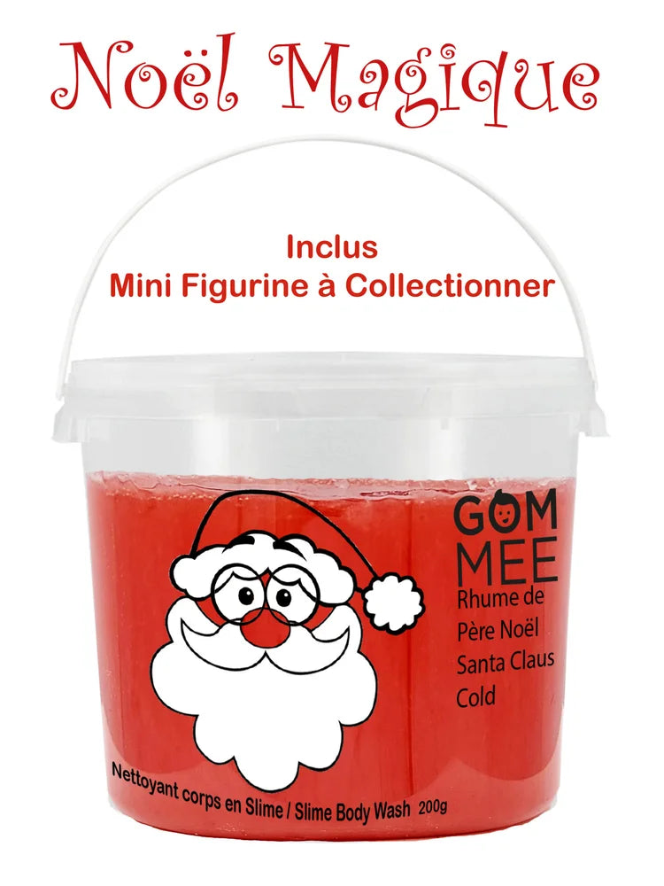 GOMMEE - Christmas Slime Bucket with Mini Figure - Santa Claus Cold