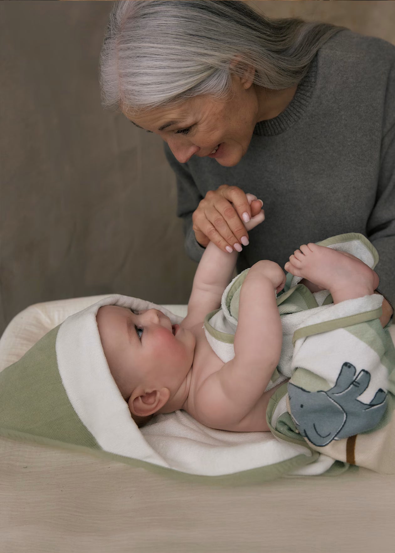 Mayoral - Hooded Towel - Sage