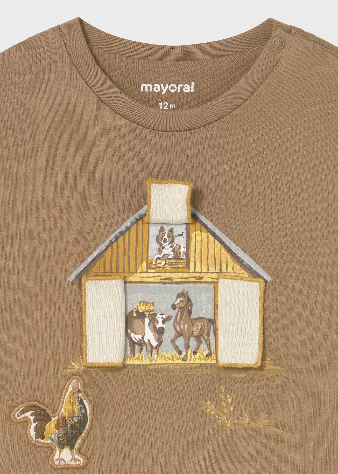 Mayoral - Long Sleeve Tshirt - Caramel