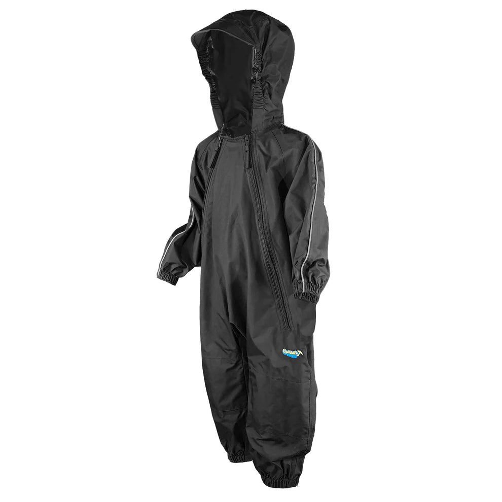 Splashy One Piece Rain Suits - Black