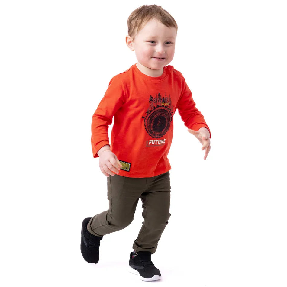 Nano - Curious Forest - Long Sleeve T-Shirt - Orange