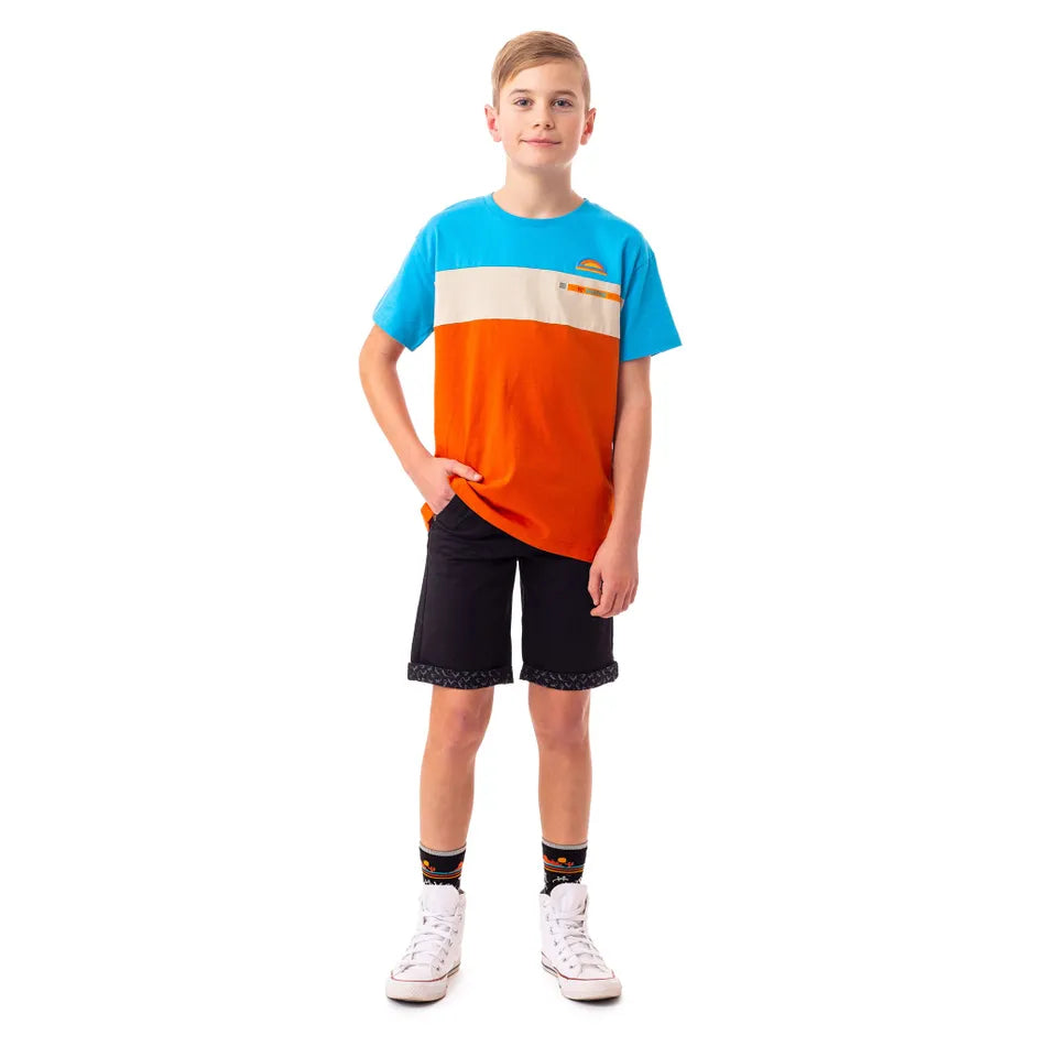 NANO - Festival - Colorblock T-Shirt - Blue