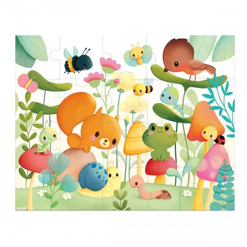 Janod 20 Piece Puzzle - Garden Friends