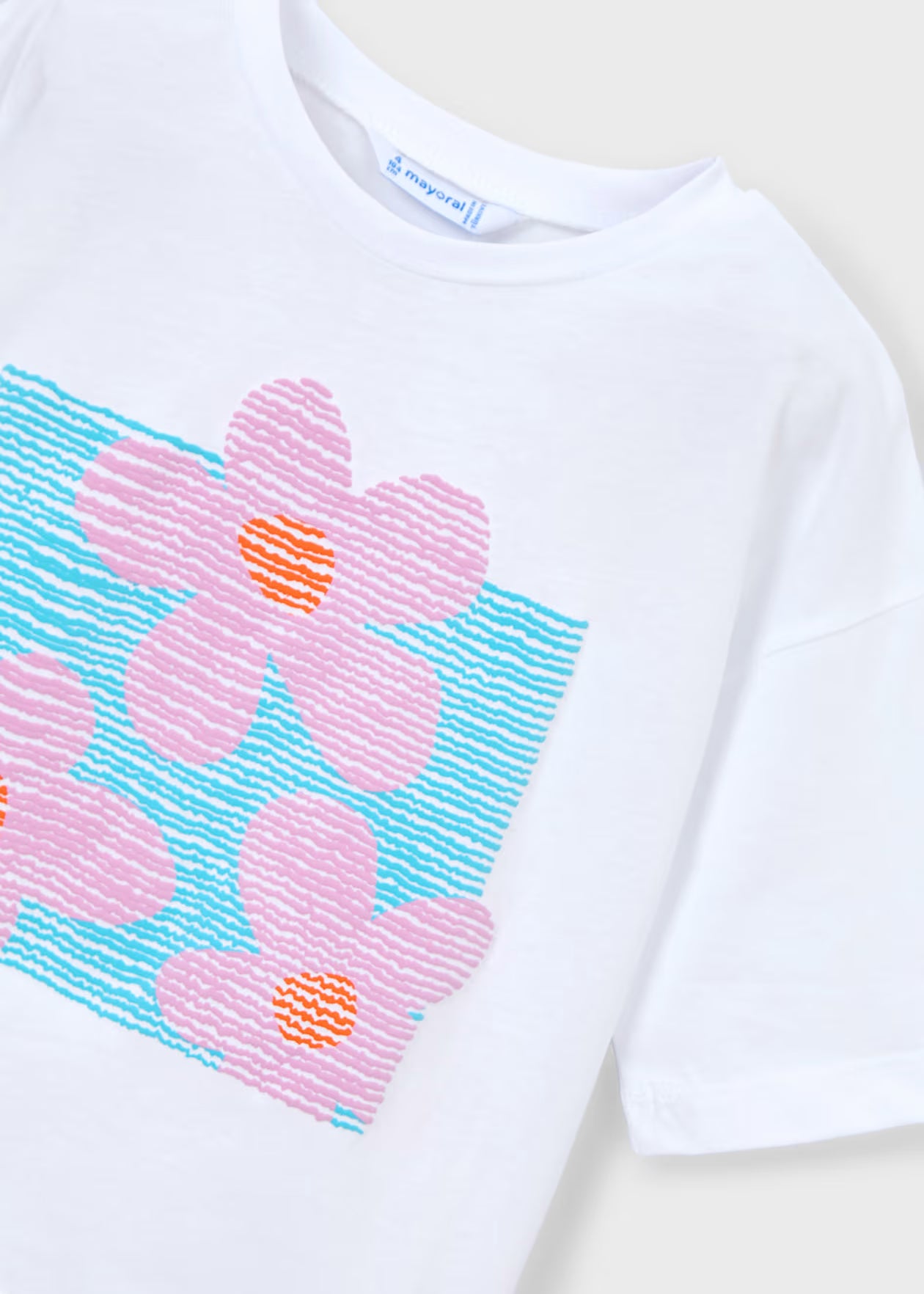 Mayoral - Drop Shoulder T-shirt - White Lilac