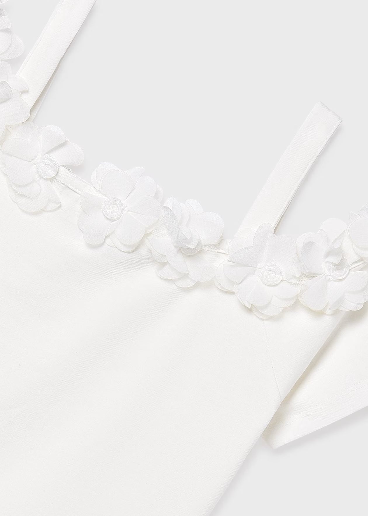 Mayoral - Flower Applique T-shirt - Natural