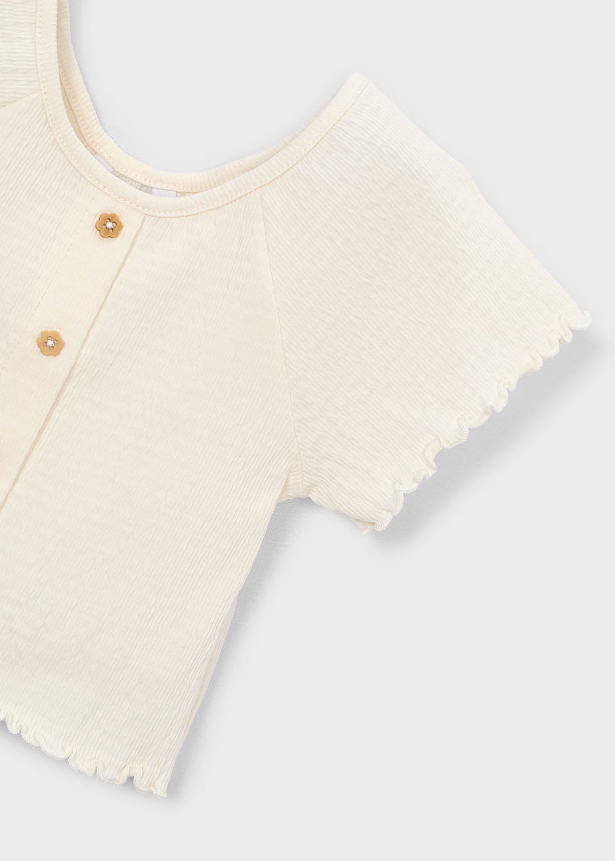 Mayoral - Ruffled T-Shirt - Bone