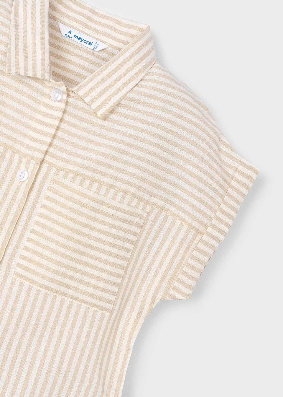 Mayoral - Striped Blouse and Top - Cinnamon