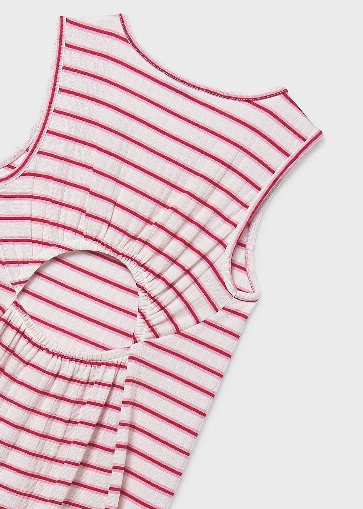 Mayoral - Stripped Dress - Cherry White