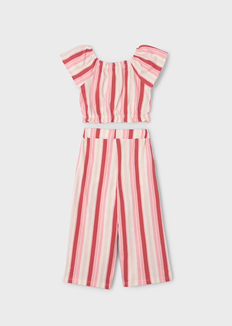 Mayoral - Striped Pant Set - Salmon
