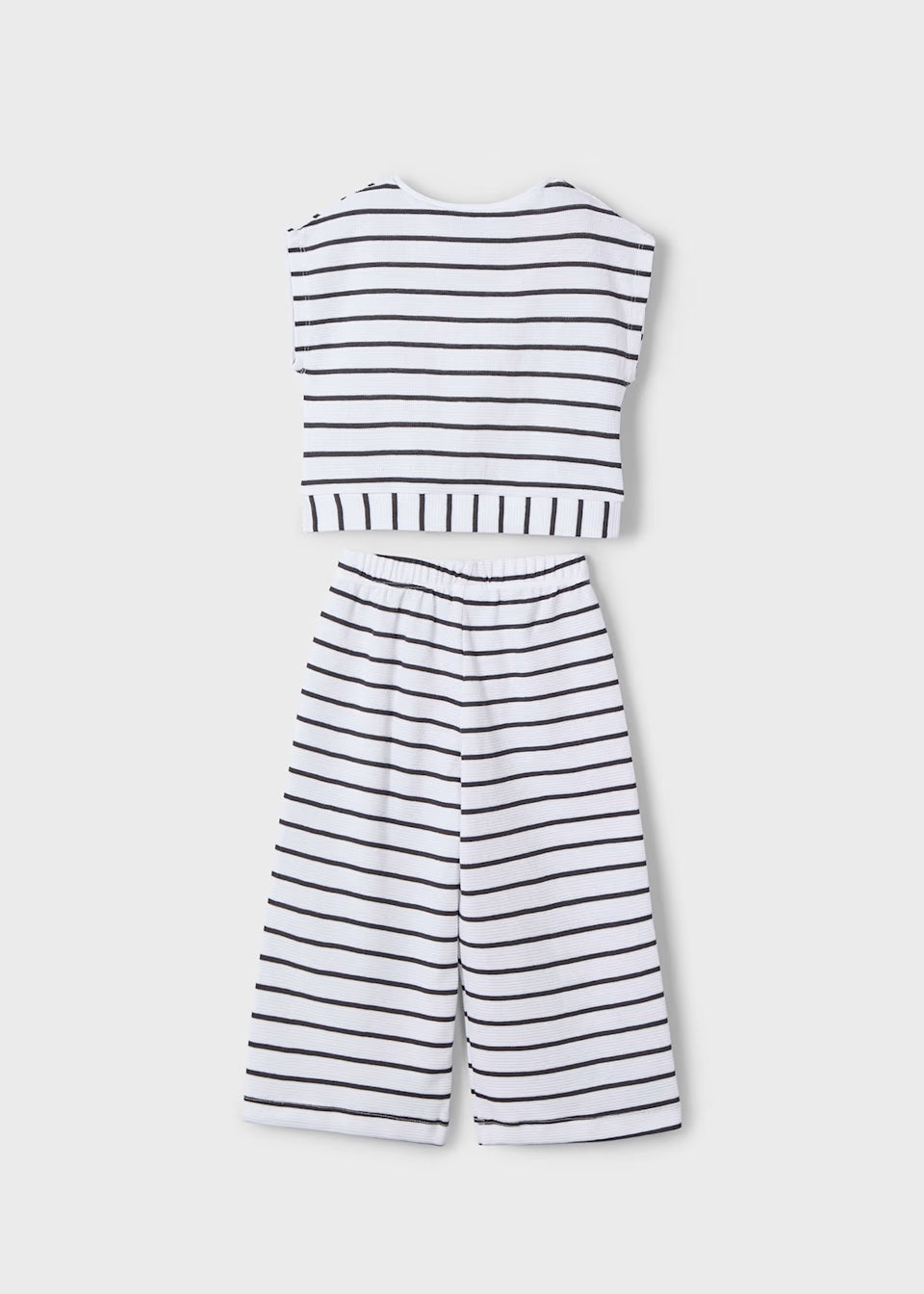 Mayoral - Striped Pant Set - White Anthracite
