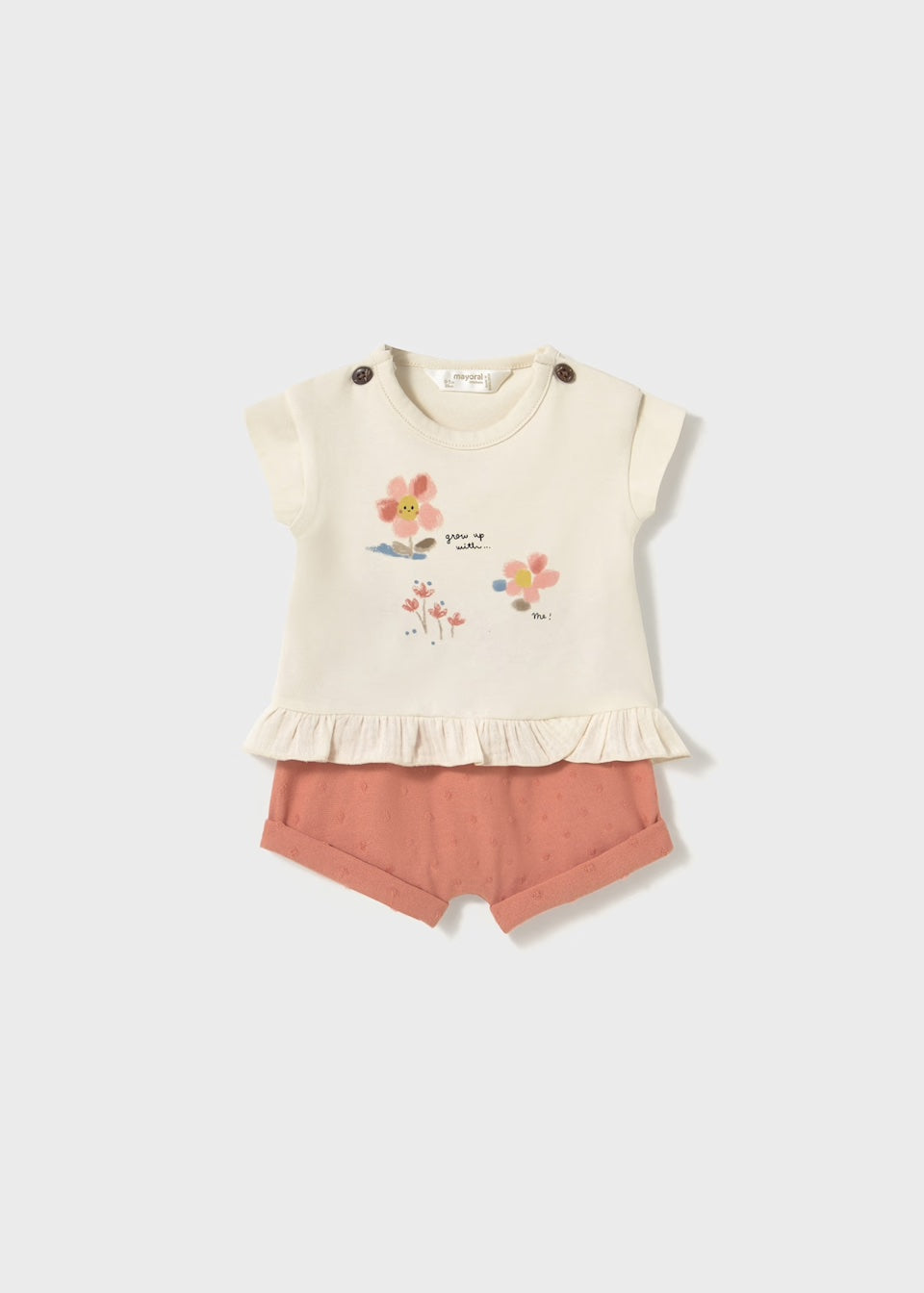 Mayoral - 2 pc Short Set - Ivory