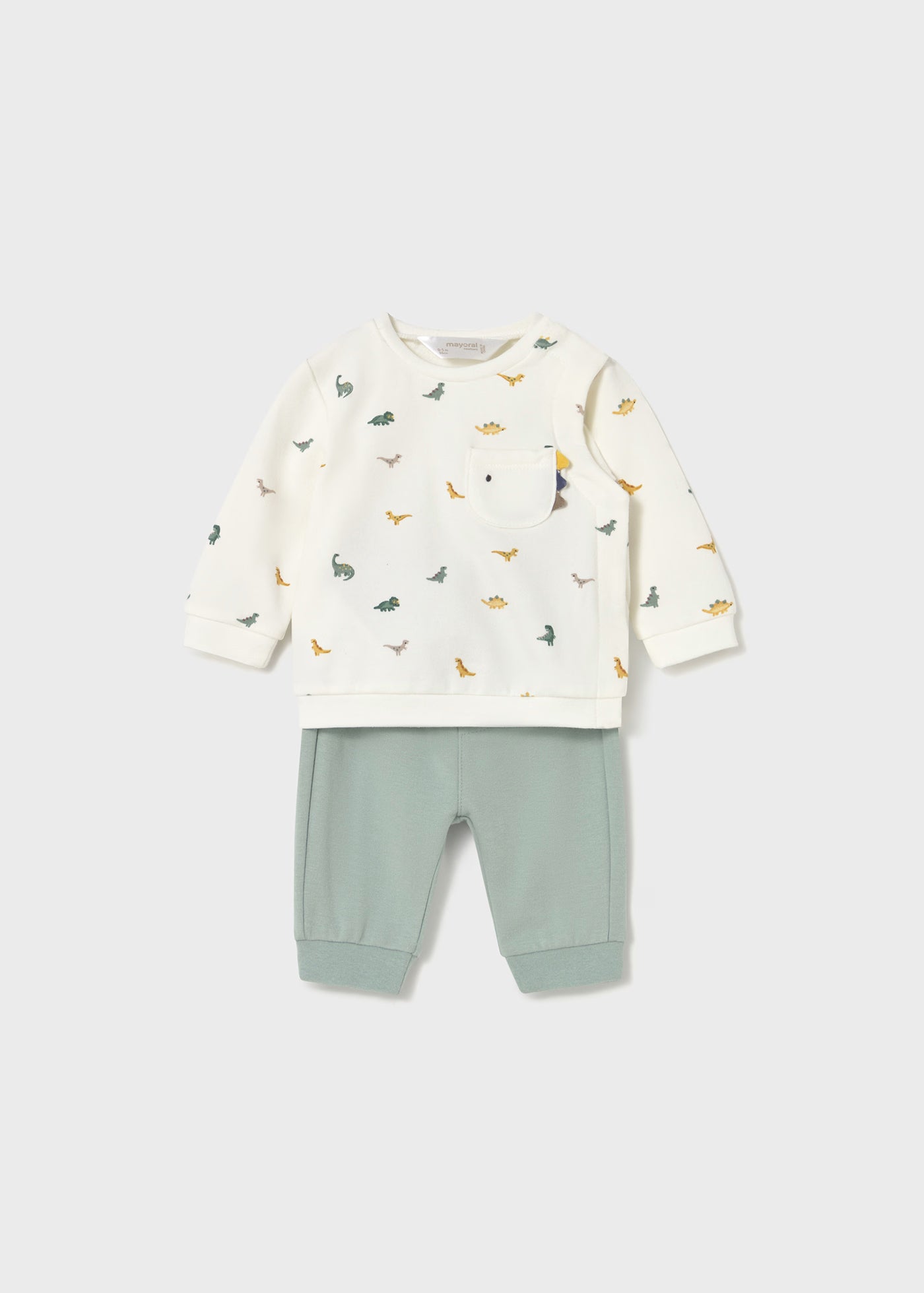 Mayoral - 2 pc Dinosaur Set - Sage