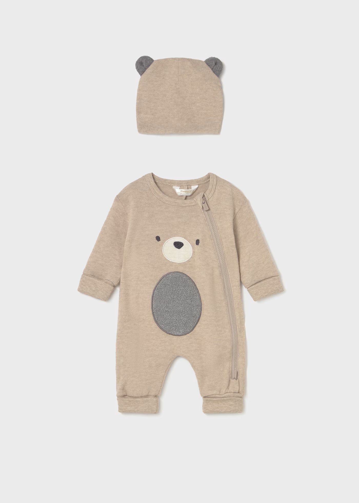 Mayoral - Romper with Hat - Oat