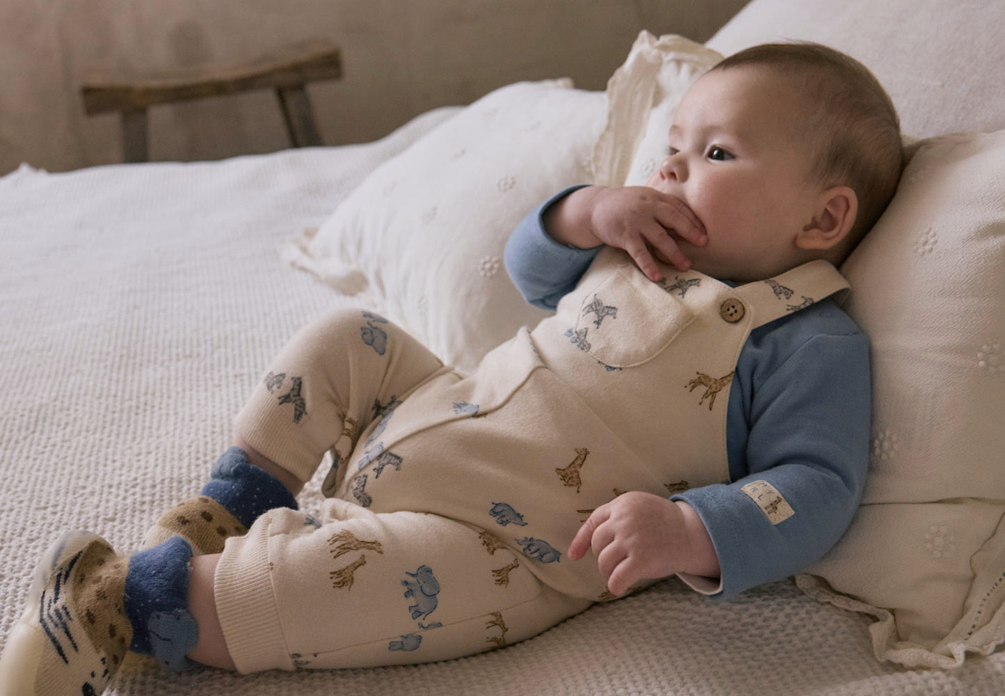 Mayoral - 2 pc Dungaree Set - Blue Bell