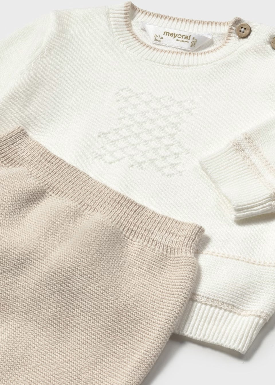 Mayoral - 2 pce Knit Set - Stone