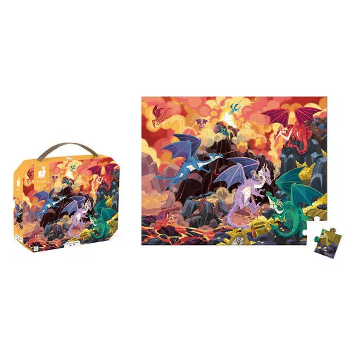 Janod 54 pc Puzzle - Fiery Dragons