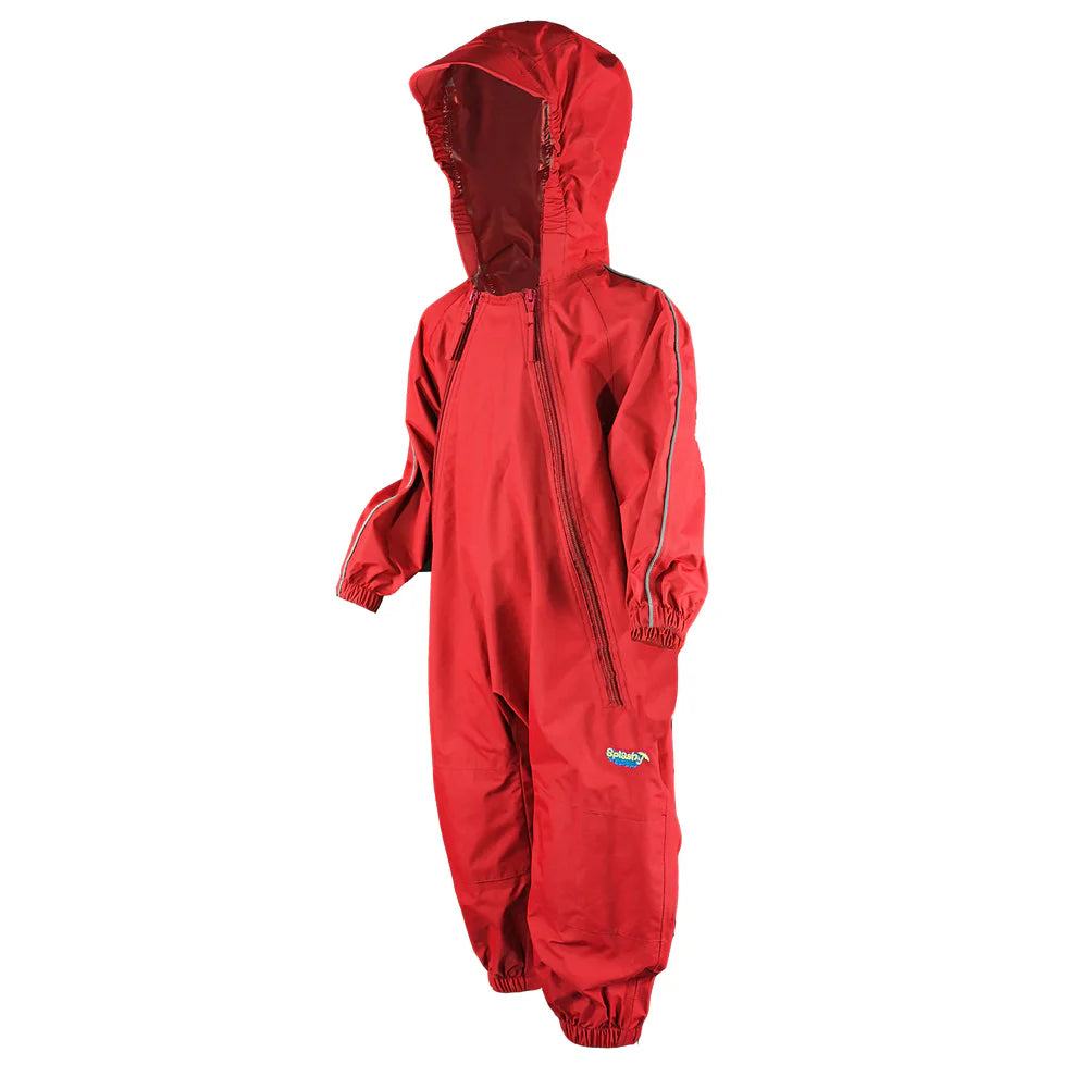 Splashy One Piece Rain Suits - Red