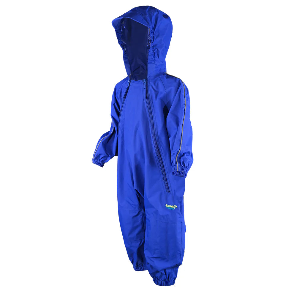 Splashy One Piece Rain Suits - Royal Blue