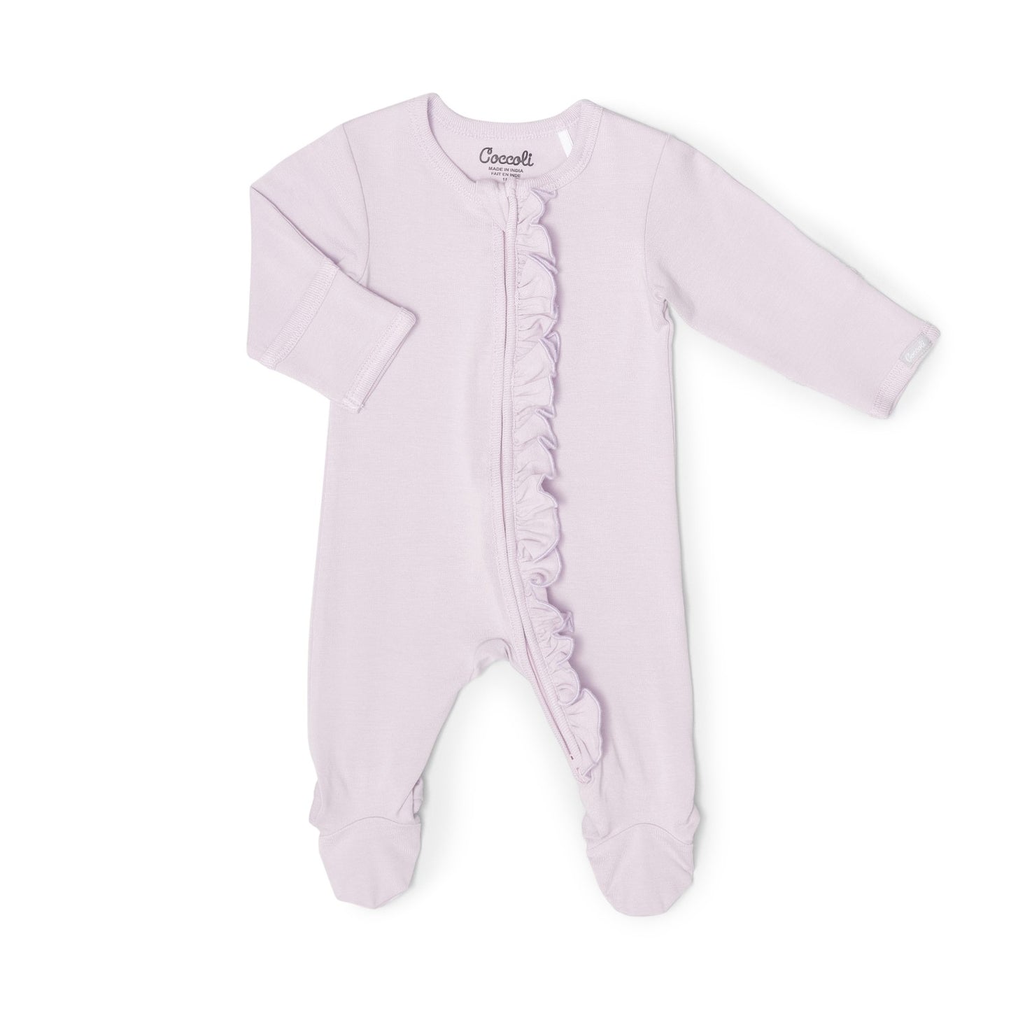 Coccoli - Bamboo Sleeper With Ruffles - Lavender Fog