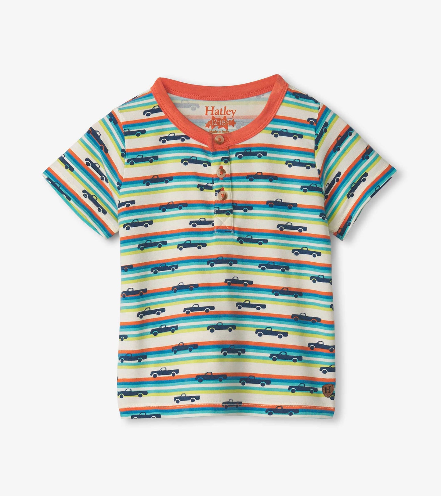 Hatley - Bamboo Henley Tee - Pickup Truck