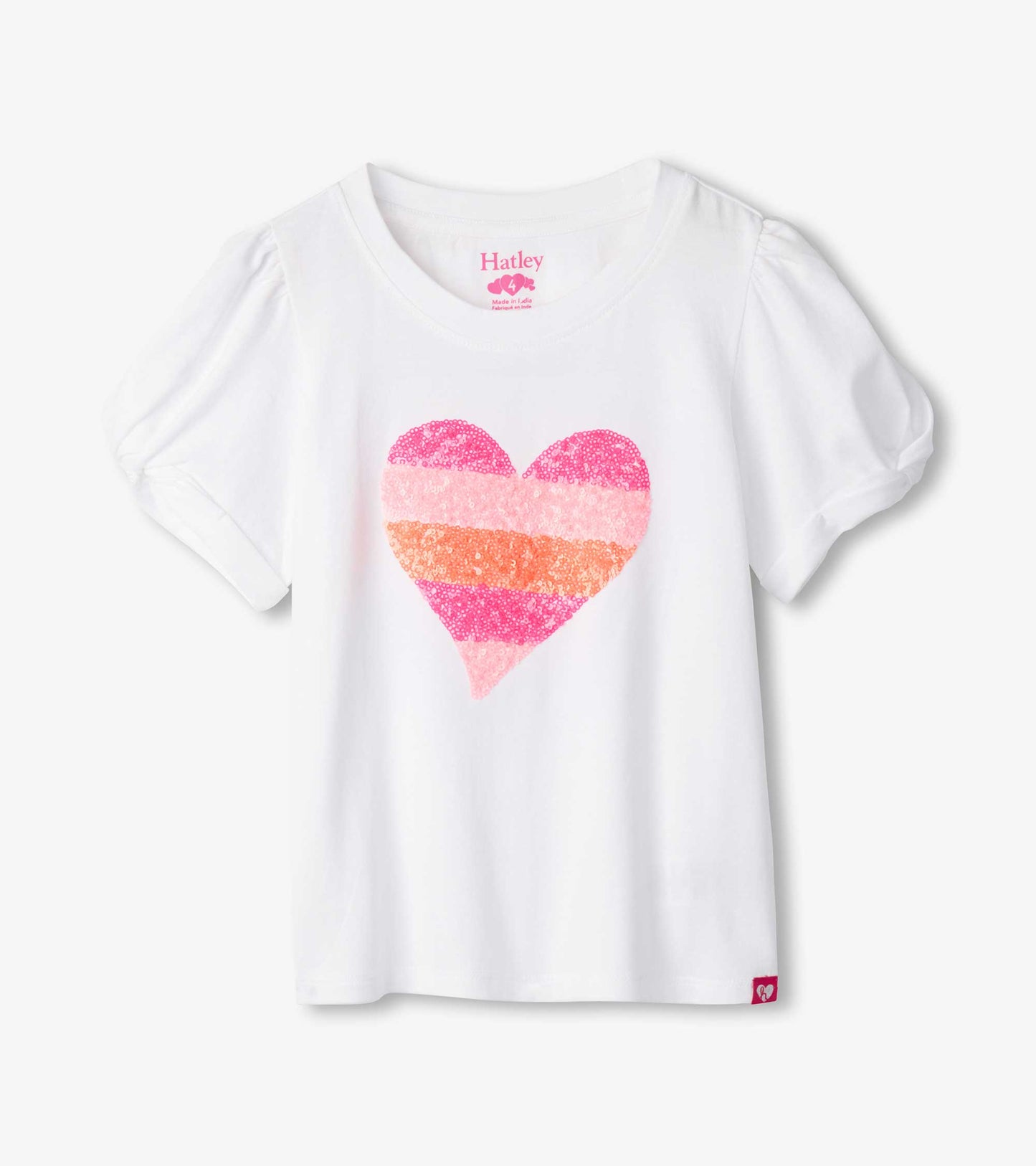 Hatley - Twisted Sleeve Tee - Double Hearts