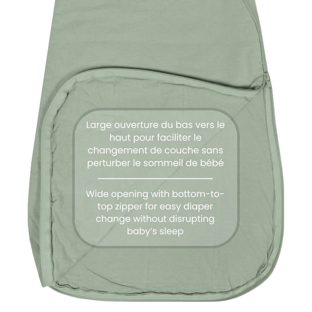 Perlimpinpin - Quilted Bamboo Sleep Sack 1.0 Tog - Moss