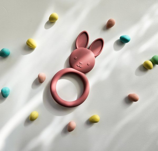 Jululu - Bunny Teether Raspberry Pink