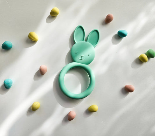 Jululu Bunny Teether Teal